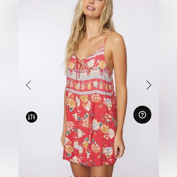 O’Neil Liame Tank Romper Red floral - Picture 9 of 15